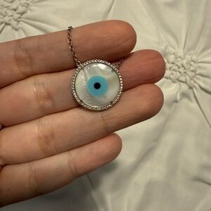 Elegant Blue Evil Eye Pendant Necklace